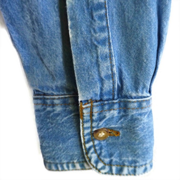 Sundance Denim Wear Shirt Vintage USA Aztec Appliq - Picture 6 of 8